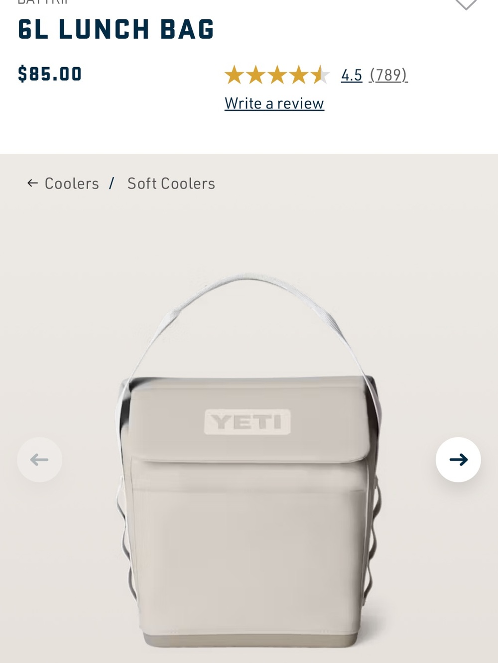 Yeti Daytrip 6L Lunch Cooler cape taupe